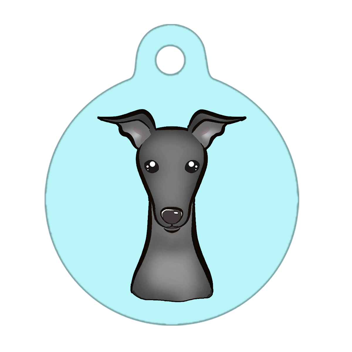 25mm Diameter Small Size - Whippet Dog