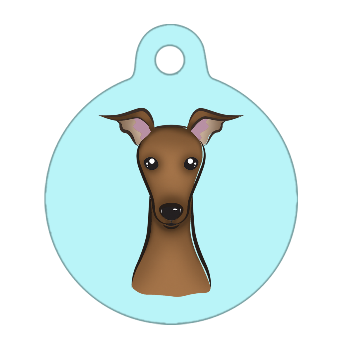 25mm Diameter Small Size - Whippet Dog