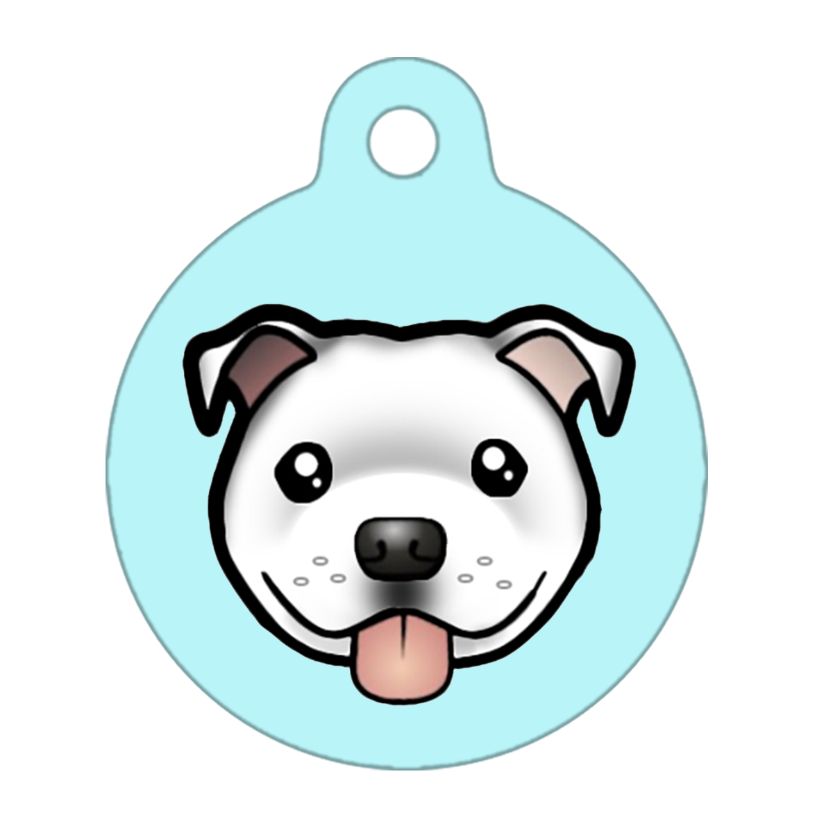 38mm Diameter Large Size - Staffie Cartoon Dog