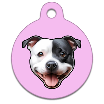 38mm Diameter Large Size - Staffie Dog