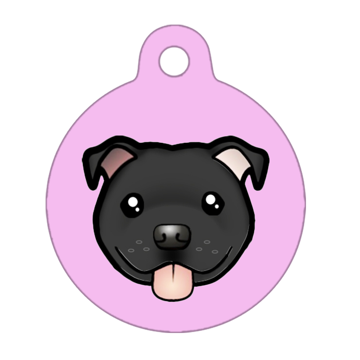 38mm Diameter Large Size - Staffie Cartoon Dog