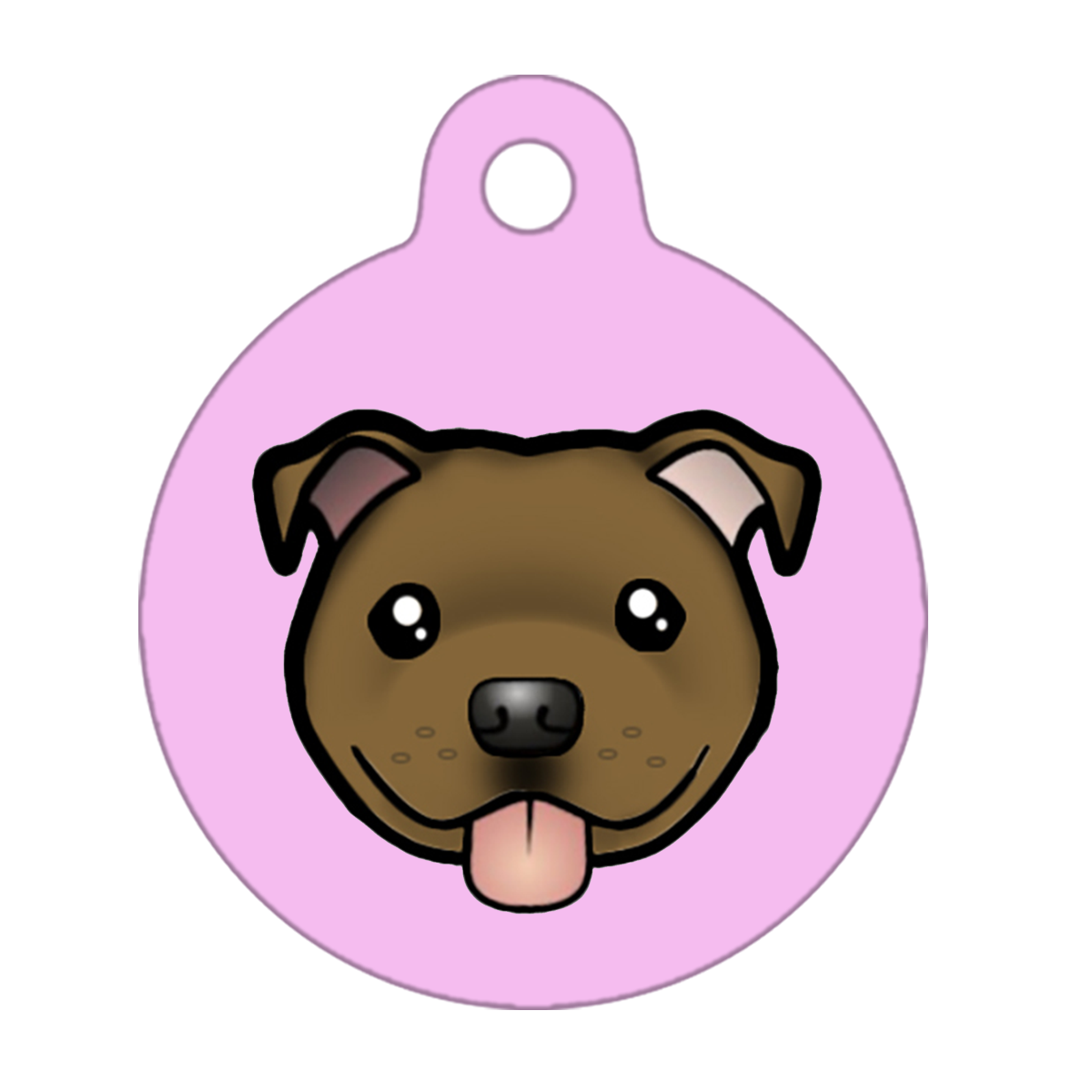 25mm Diameter Small Size - Staffie Cartoon Dog