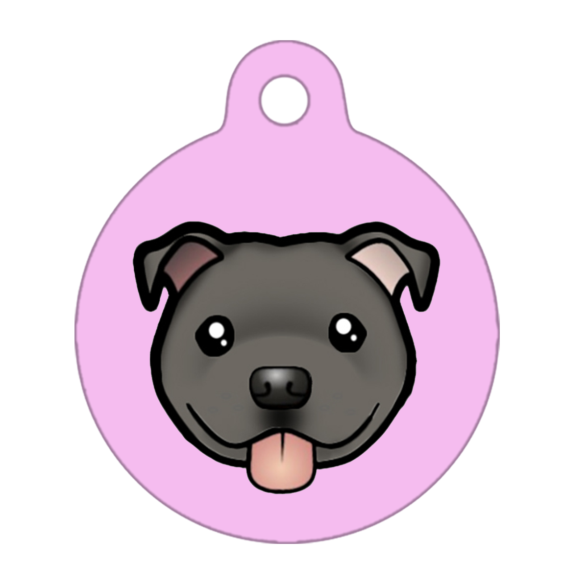 25mm Diameter Small Size - Staffie Cartoon Dog