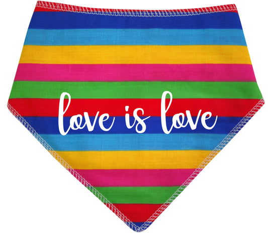 Love Is Love Rainbow LGBT Dog Bandana