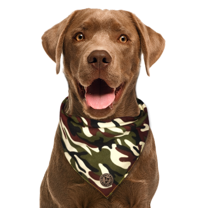 The Colchester - Camo Green Tied Dog Bandana