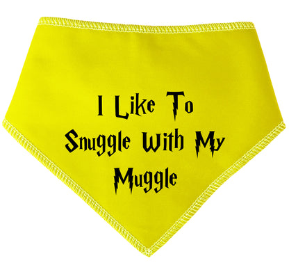 I Like To Snuggle With My Muggle Dog Bandana