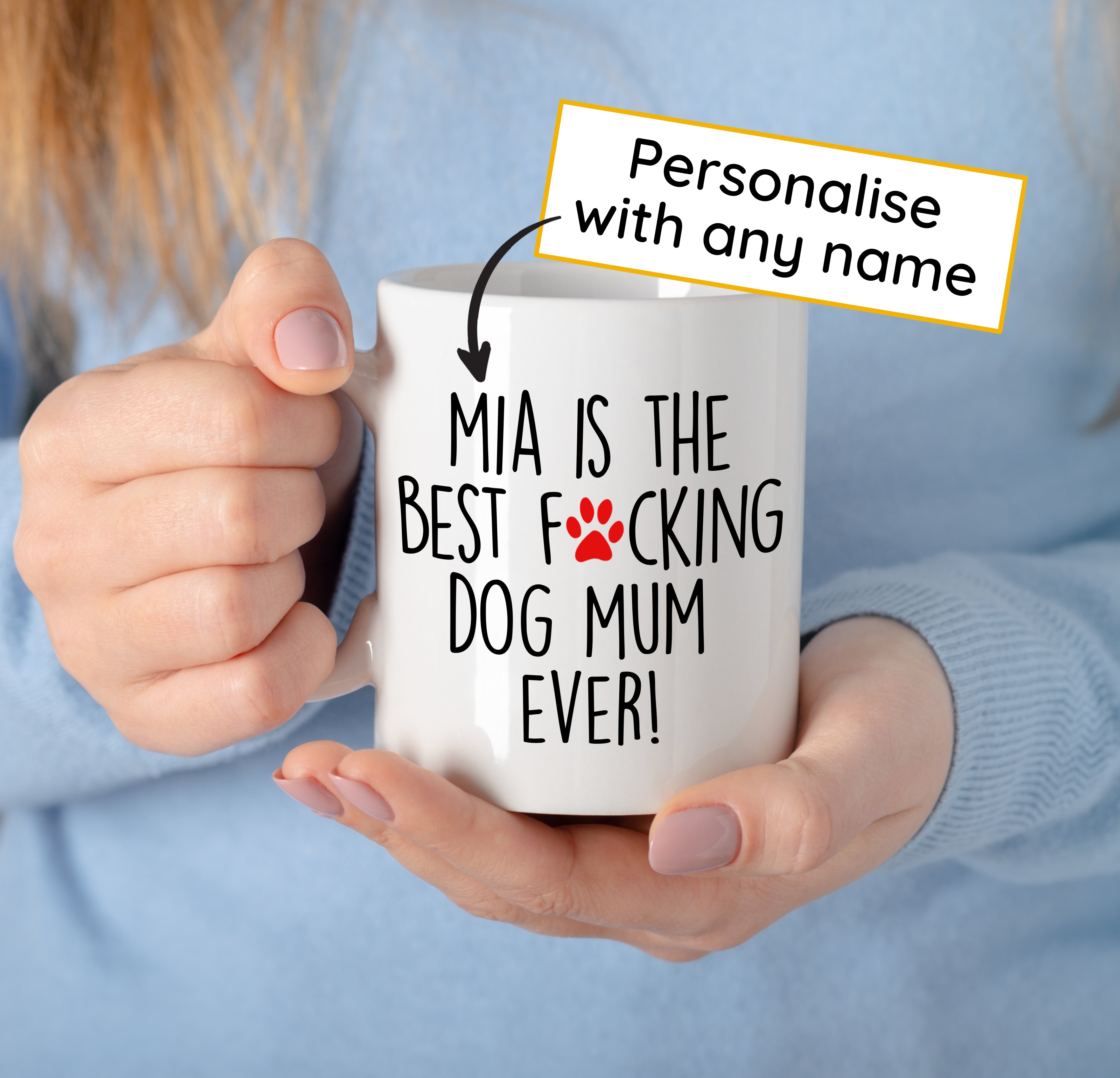 Personalised dog mum outlet mug