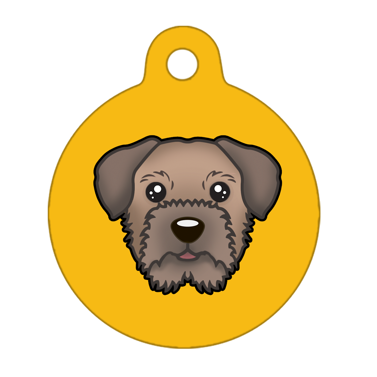 38mm Diameter Large Size - Border Terrier Dog