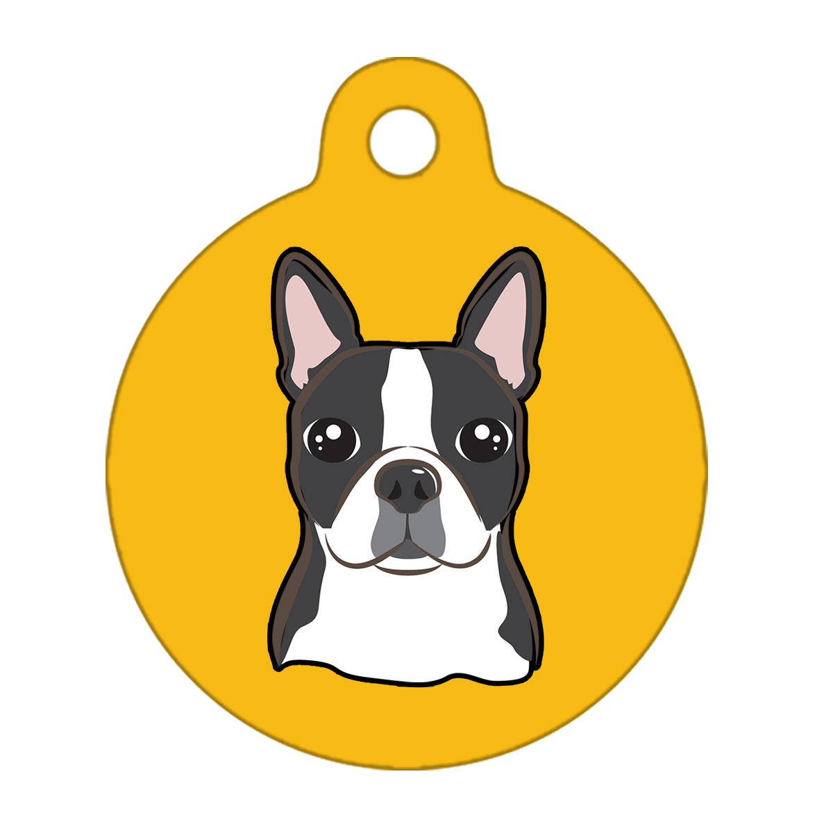 19mm Diameter Tiny Size - Boston Terrier Dog