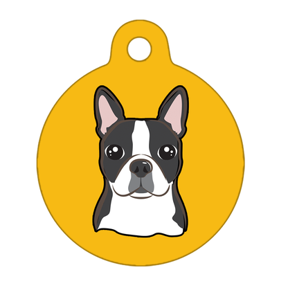 19mm Diameter Tiny Size - Boston Terrier Dog