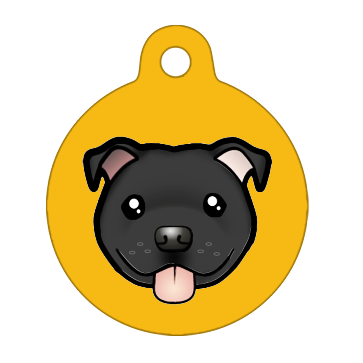 38mm Diameter Large Size - Staffie Cartoon Dog