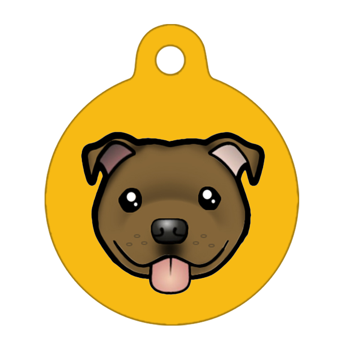 38mm Diameter Large Size - Staffie Cartoon Dog