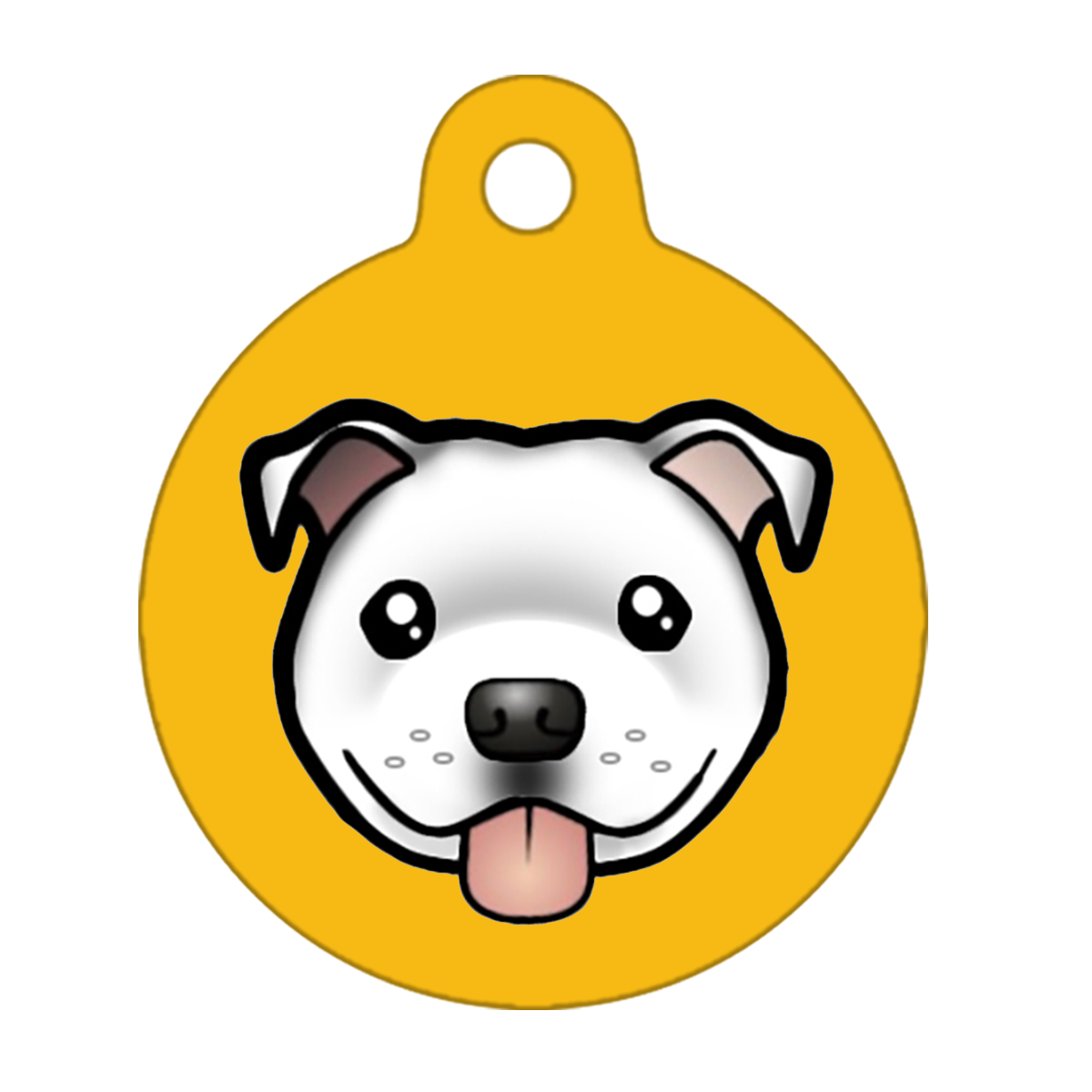 38mm Diameter Large Size - Staffie Cartoon Dog