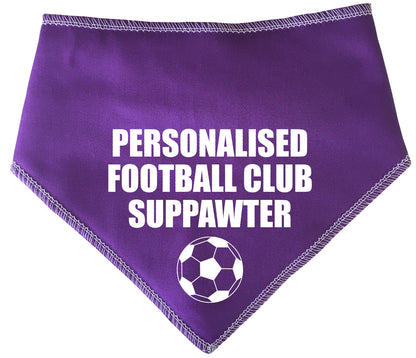 Purple Any Team Football Suppawter Dog Bandana