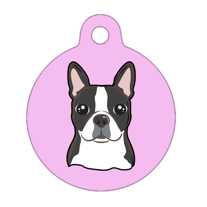 19mm Diameter Tiny Size - Boston Terrier Dog