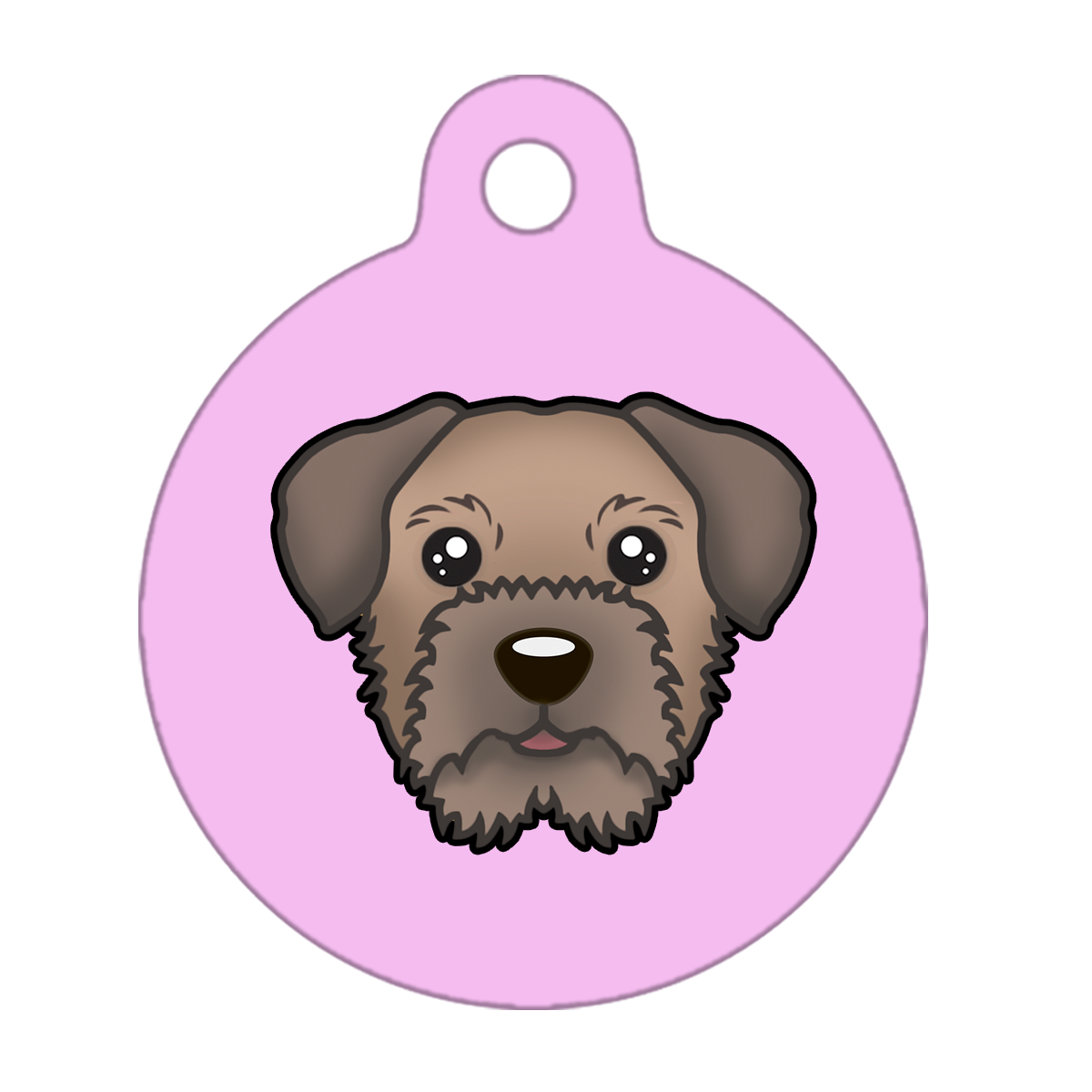 38mm Diameter Large Size - Border Terrier Dog