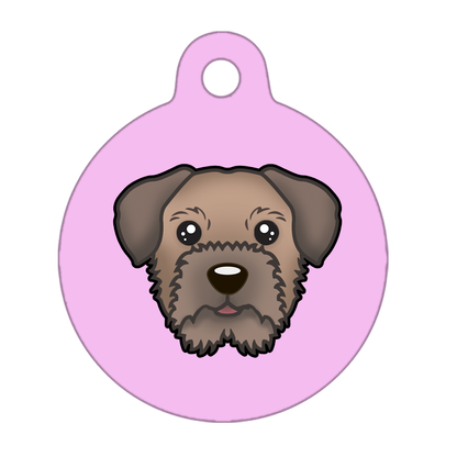 38mm Diameter Large Size - Border Terrier Dog