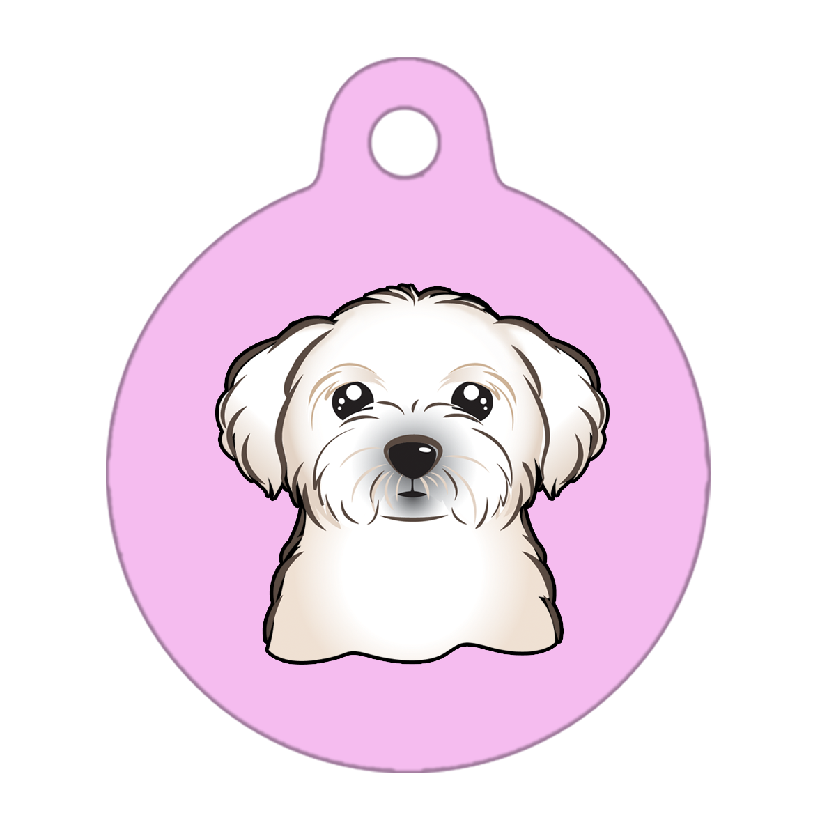 19mm Diameter Tiny Size - Maltese Dog