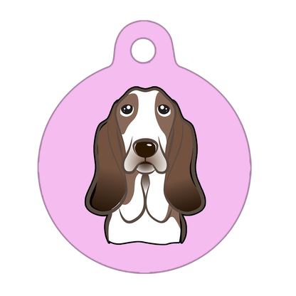 38mm Diameter Large Size - Basset Hound Dog