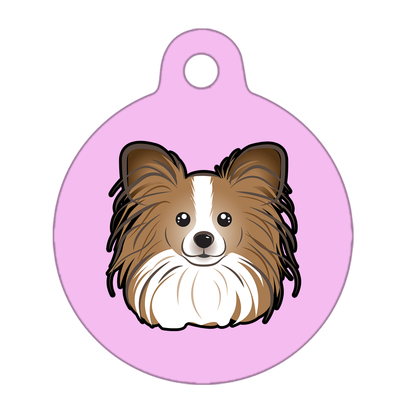 38mm Diameter Large Size - Papillon Dog