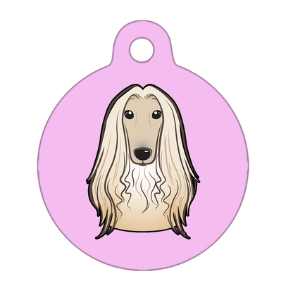 38mm Diameter Large Size - Afghan Hound Dog