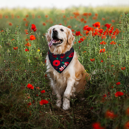 Poppy Pattern Dog Bandana