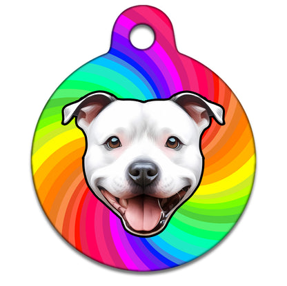 38mm Diameter Large Size - Staffie Dog