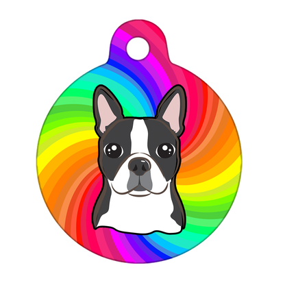 38mm Diameter Large Size - Boston Terrier Dog