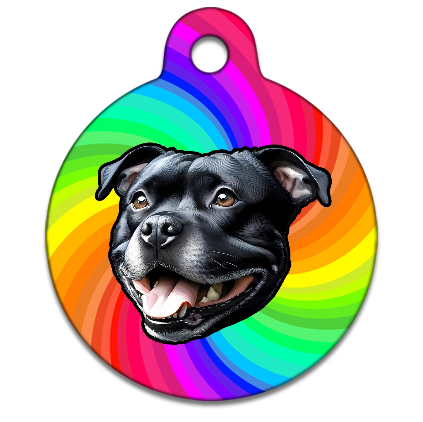 38mm Diameter Large Size - Staffie Dog