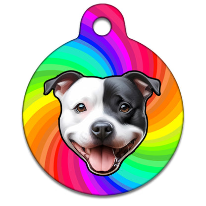 38mm Diameter Large Size - Staffie Dog