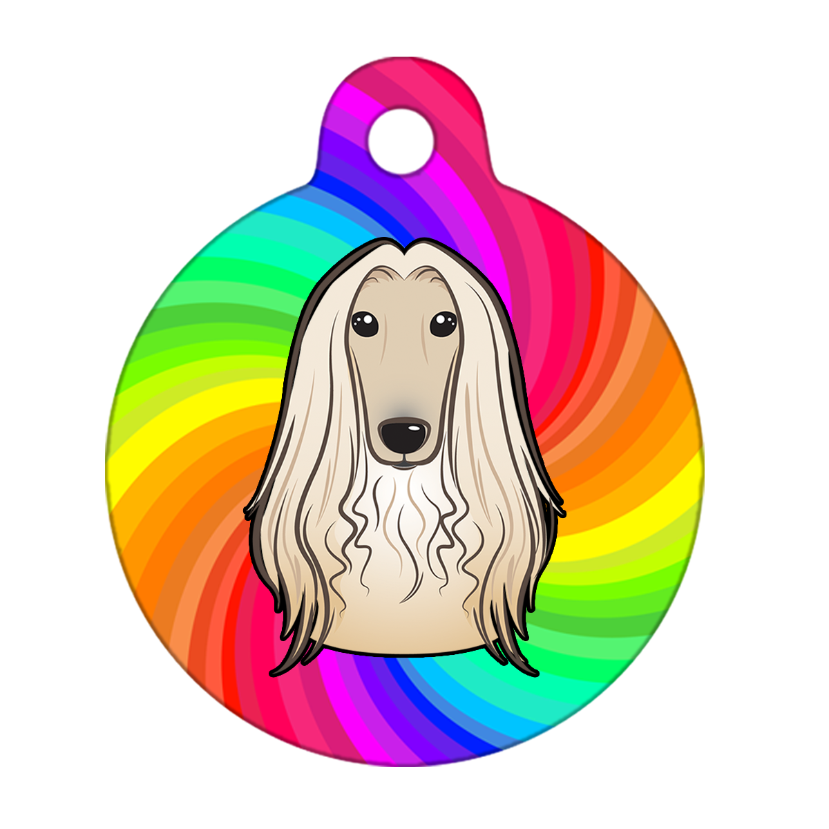 38mm Diameter Large Size - Afghan Hound Dog