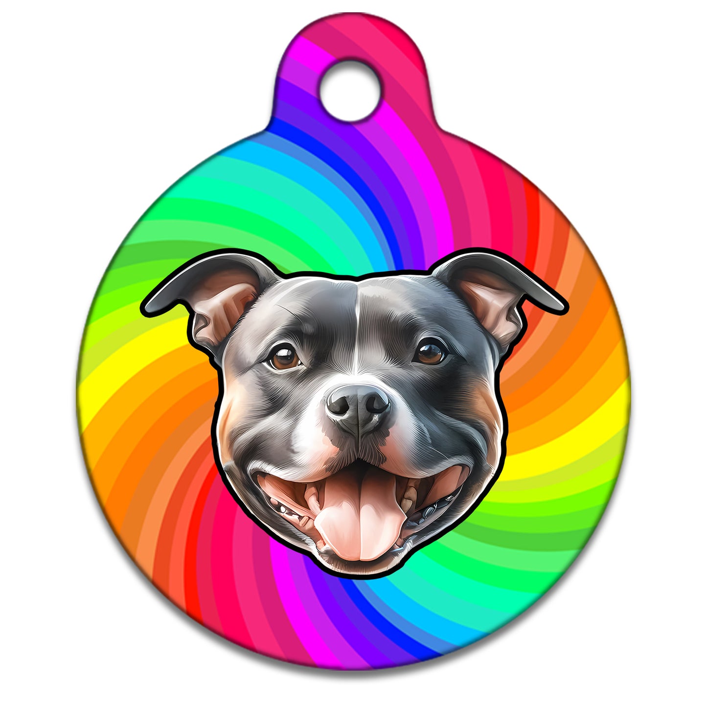 38mm Diameter Large Size - Staffie Dog