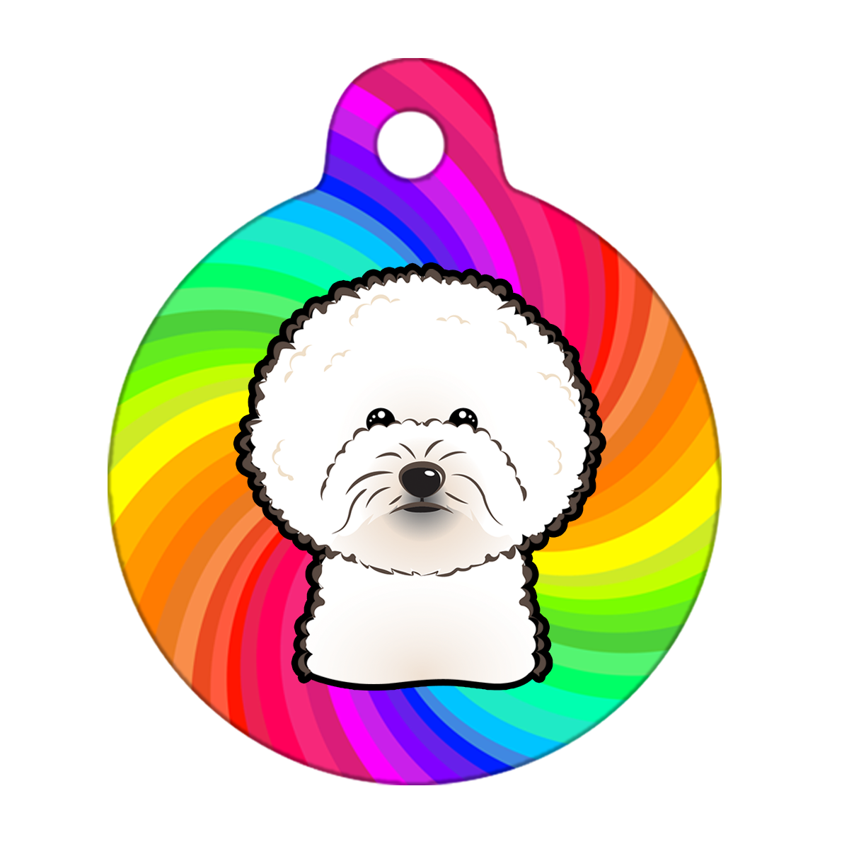 19mm Diameter Tiny Size - Bichon Frise Dog