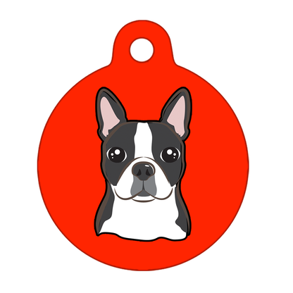 38mm Diameter Large Size - Boston Terrier Dog