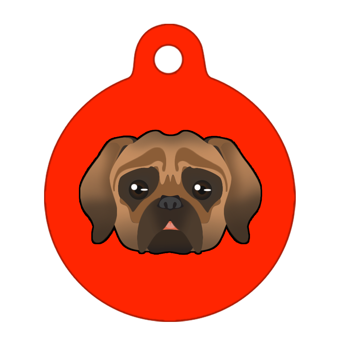 38mm Diameter Large Size - Puggle Dog