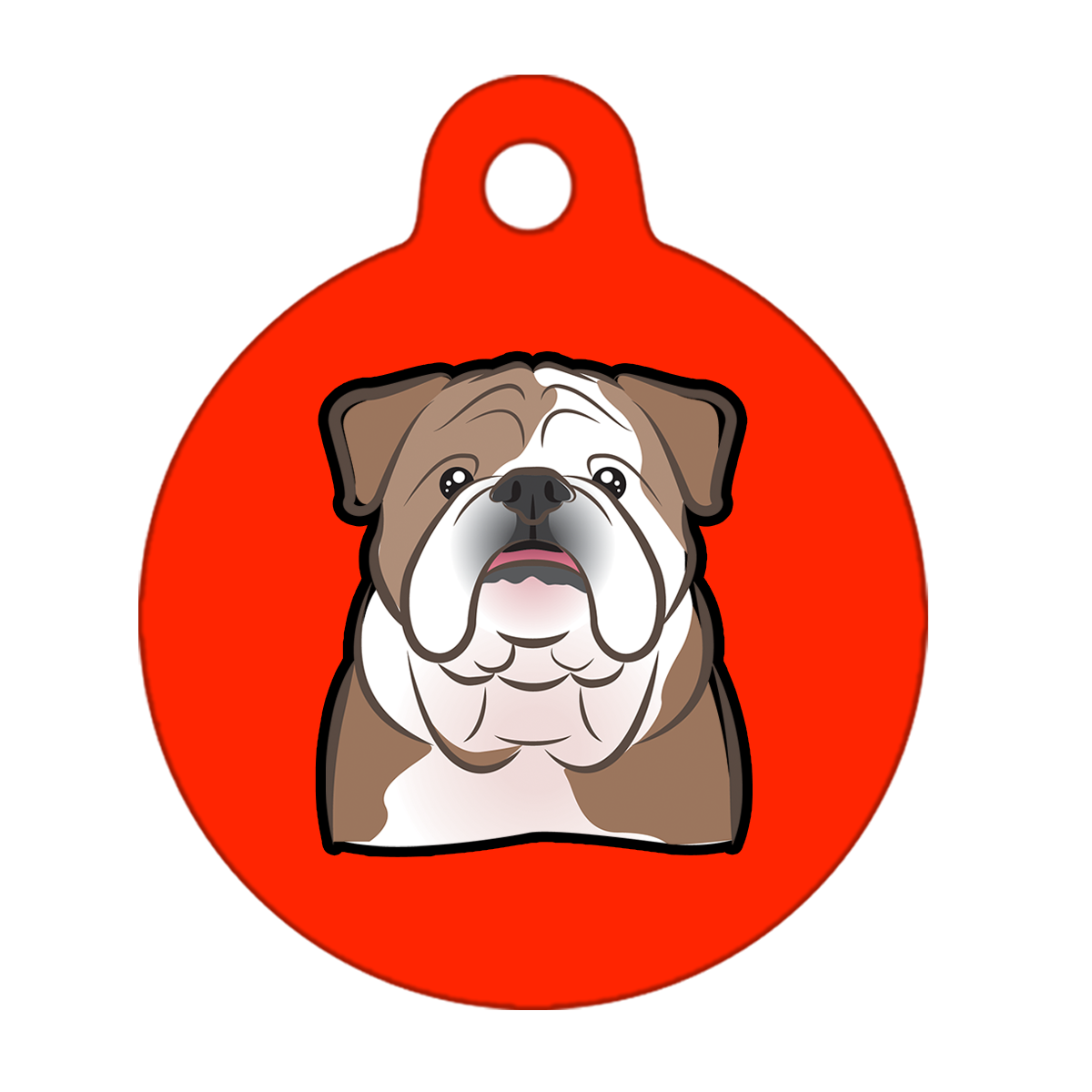 31mm Diameter Medium Size - Bulldog Dog