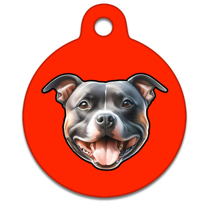 38mm Diameter Large Size - Staffie Dog