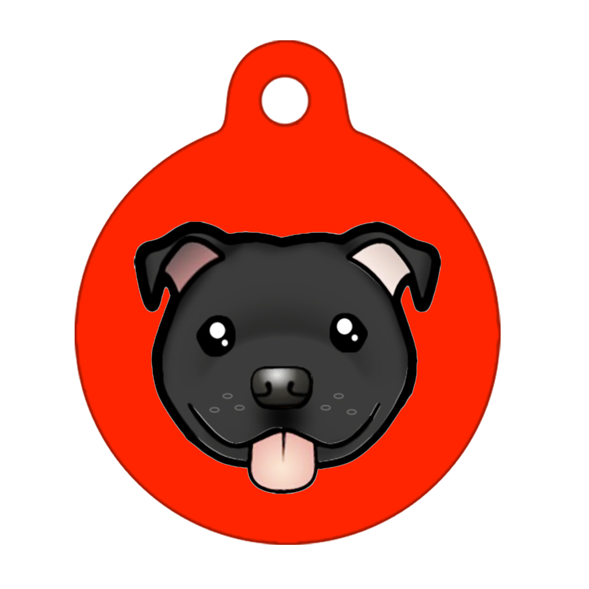 25mm Diameter Small Size - Staffie Cartoon Dog