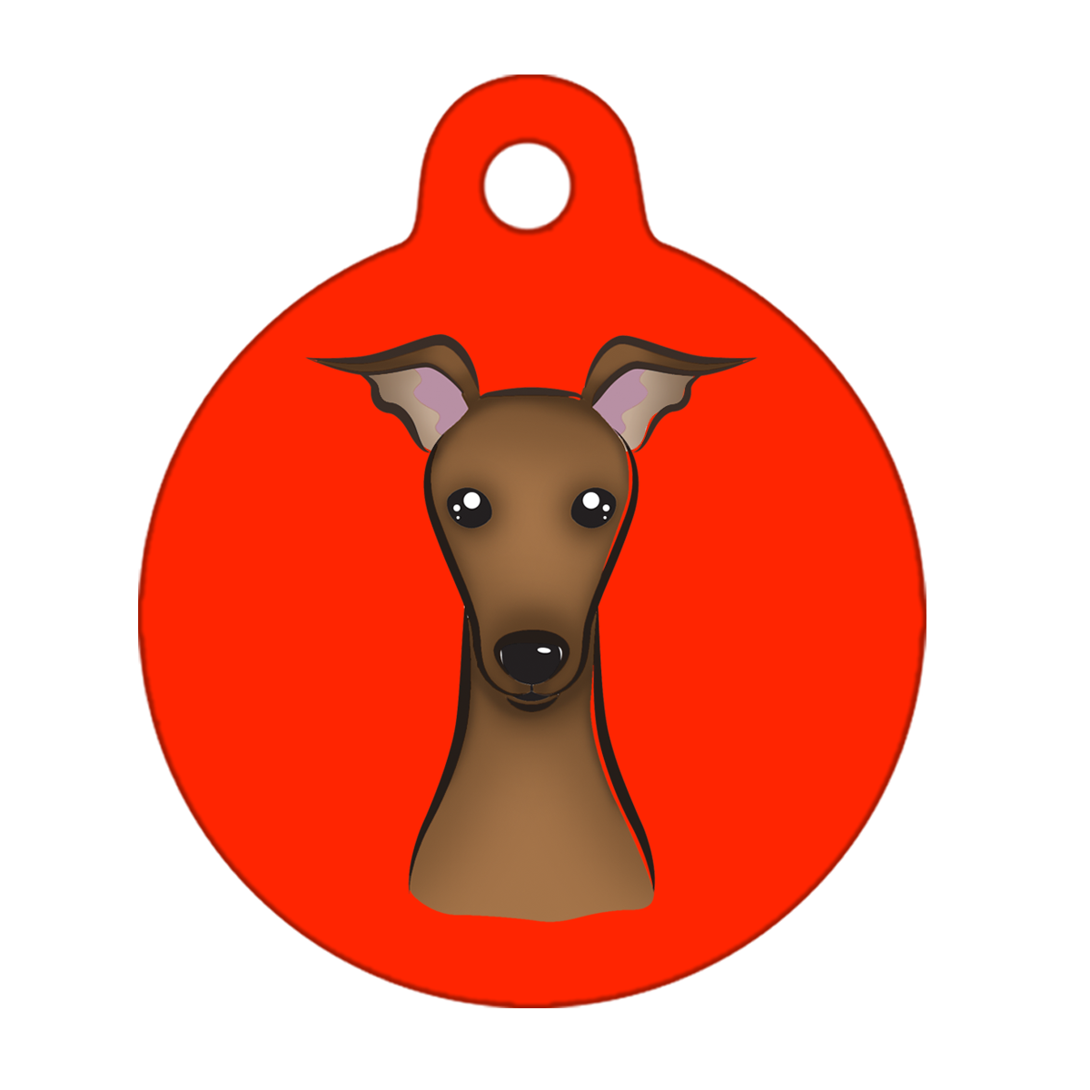 25mm Diameter Small Size - Whippet Dog