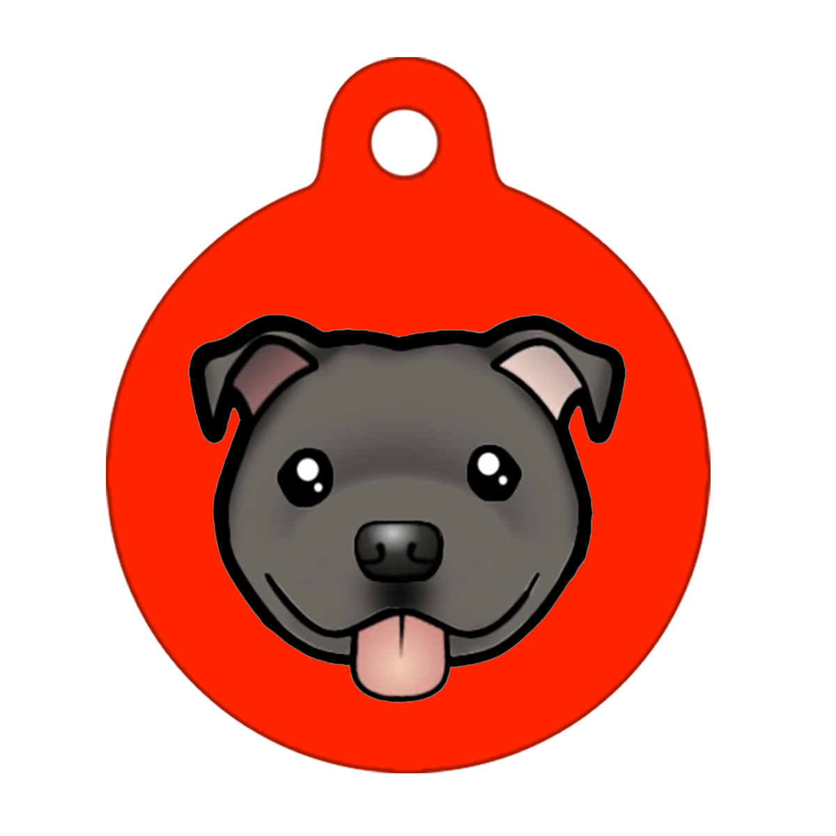 25mm Diameter Small Size - Staffie Cartoon Dog