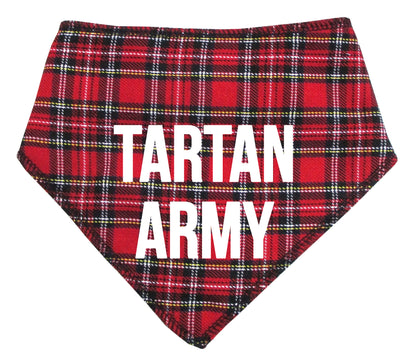 Tartan Army Red Plaid Dog Bandana