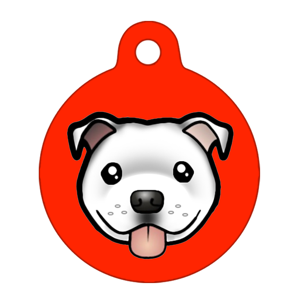 38mm Diameter Large Size - Staffie Cartoon Dog