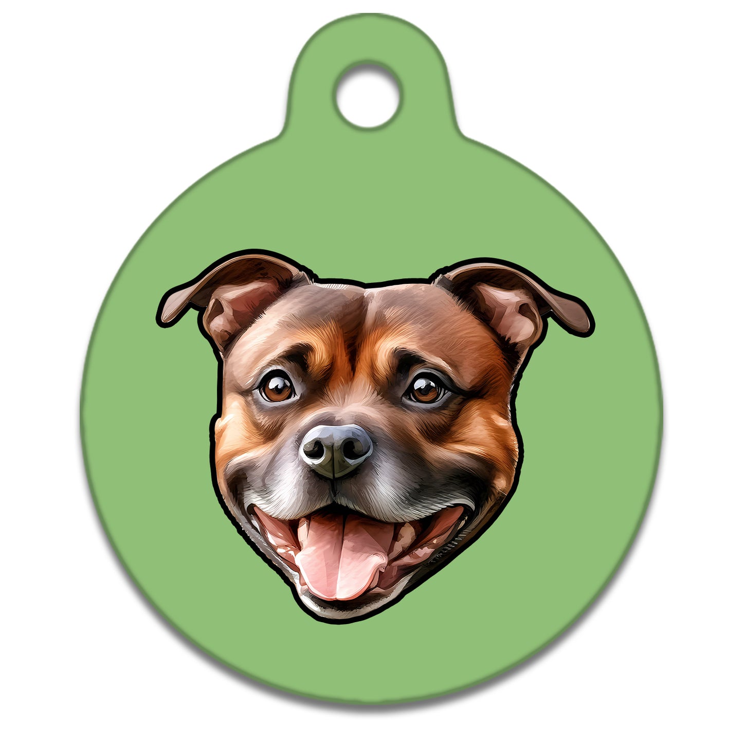 38mm Diameter Large Size - Staffie Dog