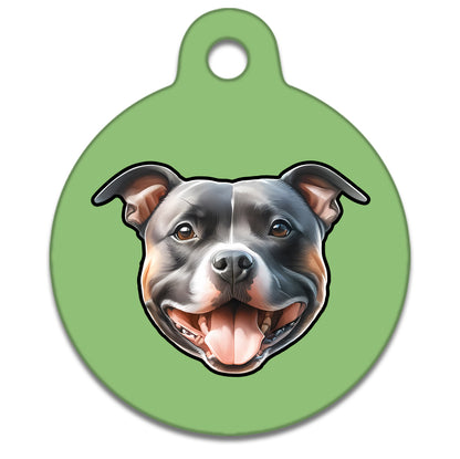 38mm Diameter Large Size - Staffie Dog