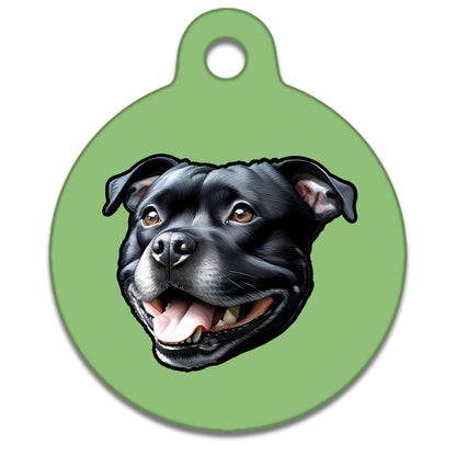 38mm Diameter Large Size - Staffie Dog