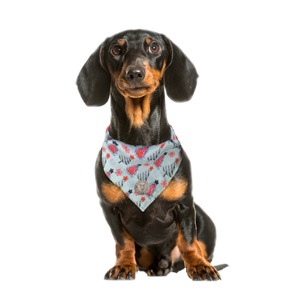 The Lapland - Grey Christmas Tree Tied Dog Bandana