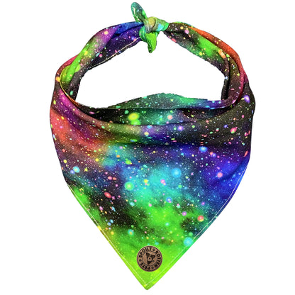 The Greenwich - Galaxy Rainbow Tied Dog Bandana