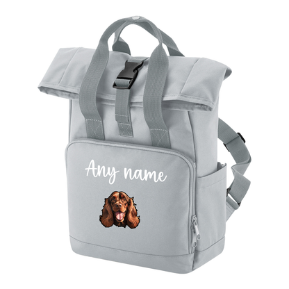 Travel Rucksack 9 Litres Grey Any Breed Backpack With Custom Personalised Dog Name