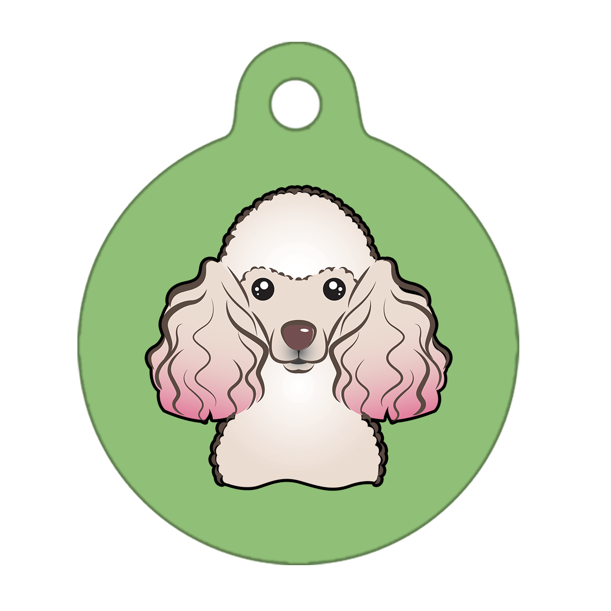 25mm Diameter Small Size - Poodle Design