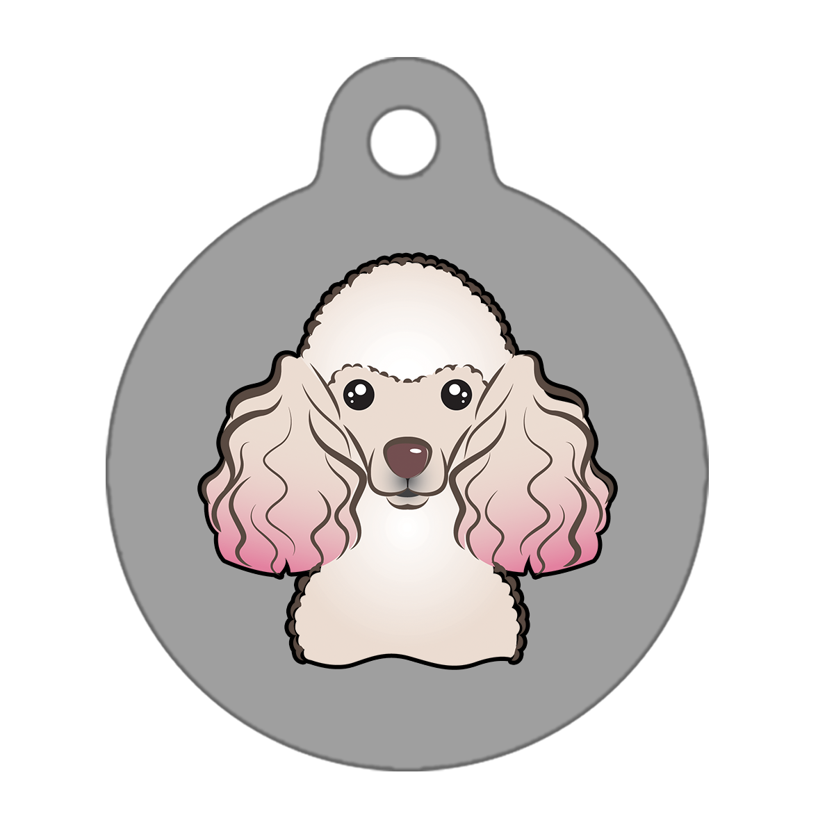 38mm Diameter Large Size - Poodle Design